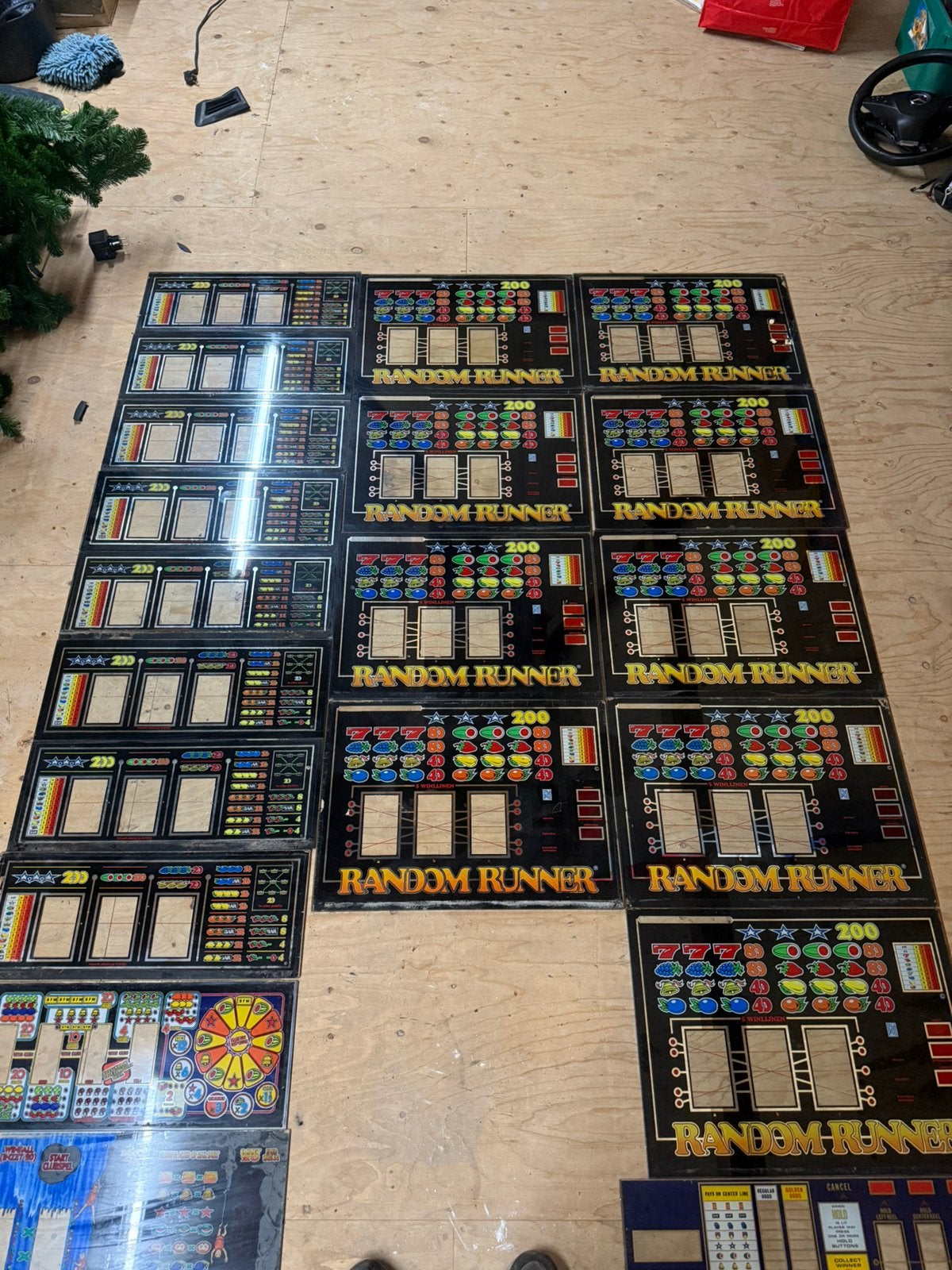 Partij random runner glasplaten gokkast/fruitautomaat, Ophalen