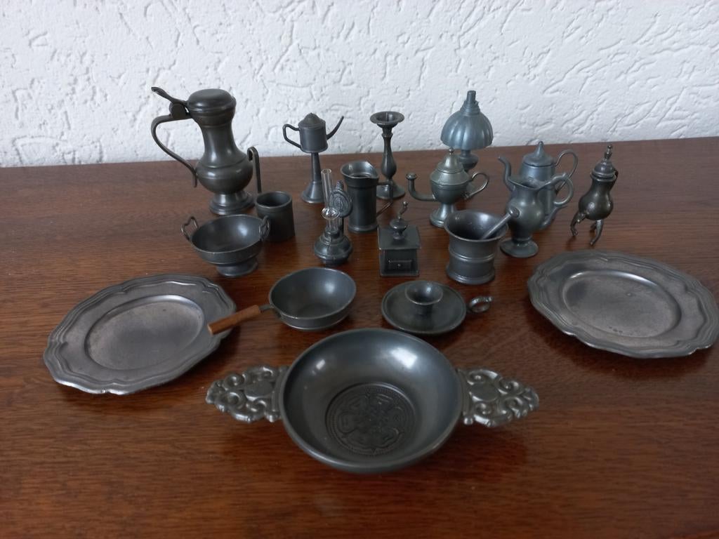 Tinnen miniatuurtjes, Antiek en Kunst, Ophalen of Verzenden