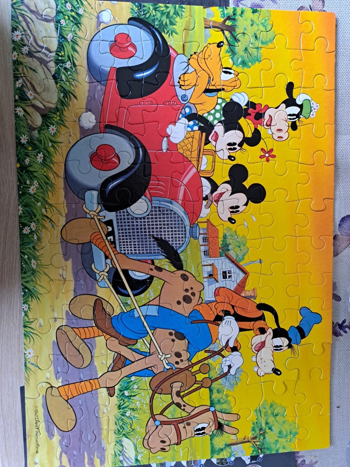 Vintage Disney Puzzel 1930 - Mickey, Goofy, Pluto, Ophalen of Verzenden, 10 tot 50 stukjes, Gebruikt, 6 jaar of ouder