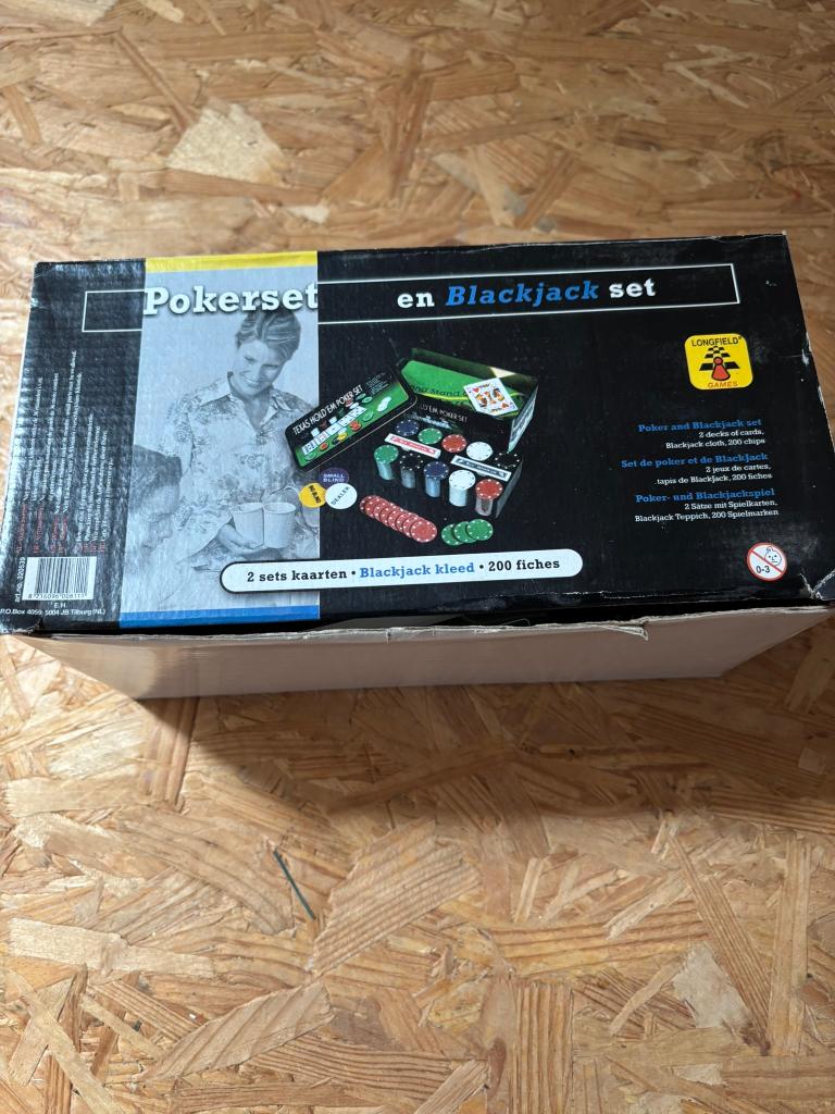 Nieuwe Poker & Blackjack Set – Compleet – Nooit Gebruikt, Ophalen of Verzenden, Nieuw
