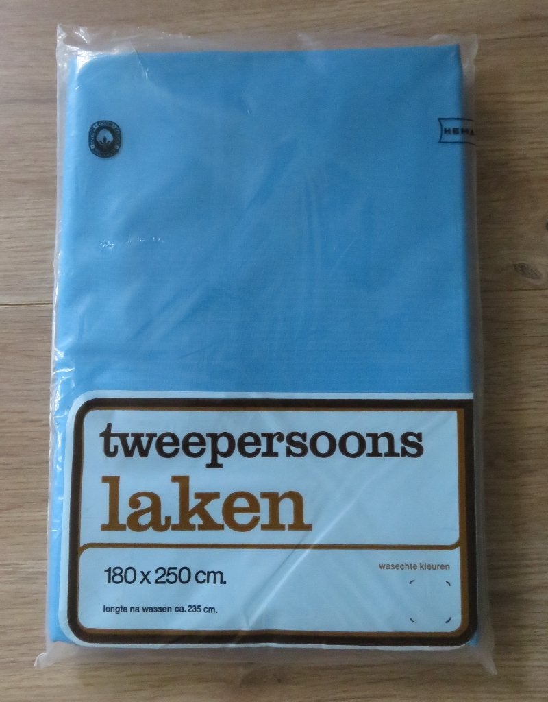 NIEUW Laken Blauw 2p. Jaren 60/70, Blauw, Overige typen, Ophalen of Verzenden, Nieuw