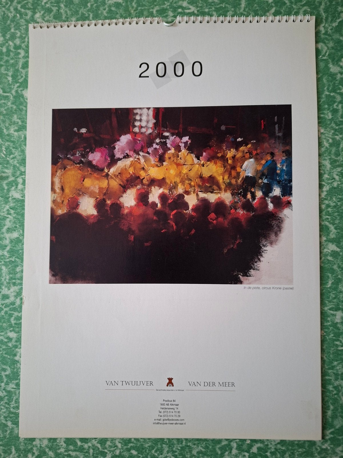 kalender 2000 met afbeeldingen van Kunstschilder Rob Houdijk, Diversen, Kalenders, Ophalen of Verzenden, Maandkalender, Zo goed als nieuw