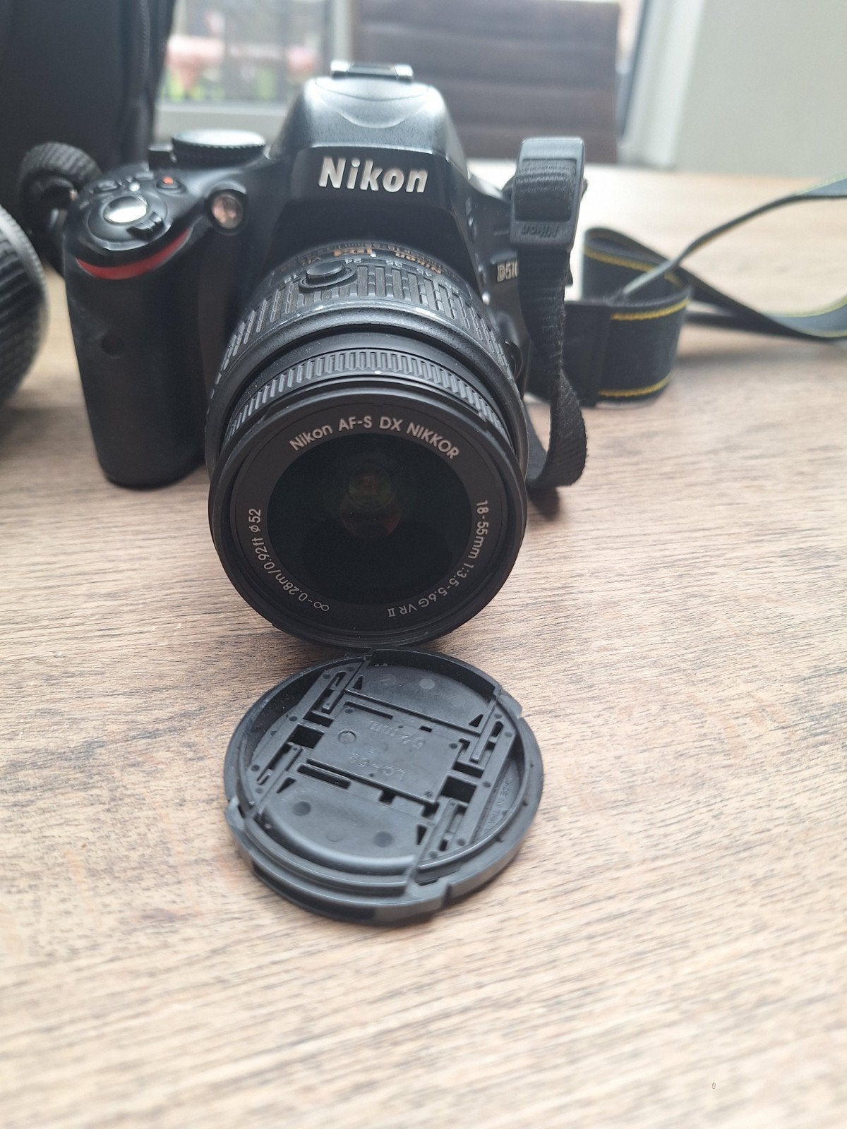 Nikon spiegelreflexcamera met accessoires en tas, Ingebouwde flitser, Gebruikt, Spiegelreflex, Draagriem