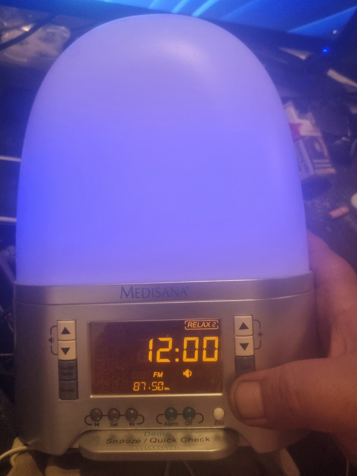 Medisana Relax 2 Wake-up Light Wekker met Radio, Ophalen of Verzenden, Gebruikt, Digitaal