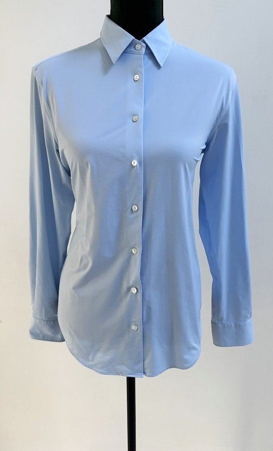 IN NIEUWSTAAT! Xacus active travel dames blouse blauw 42, Kleding | Dames, Maat 42/44 (L), Zo goed als nieuw, Xacus, Verzenden