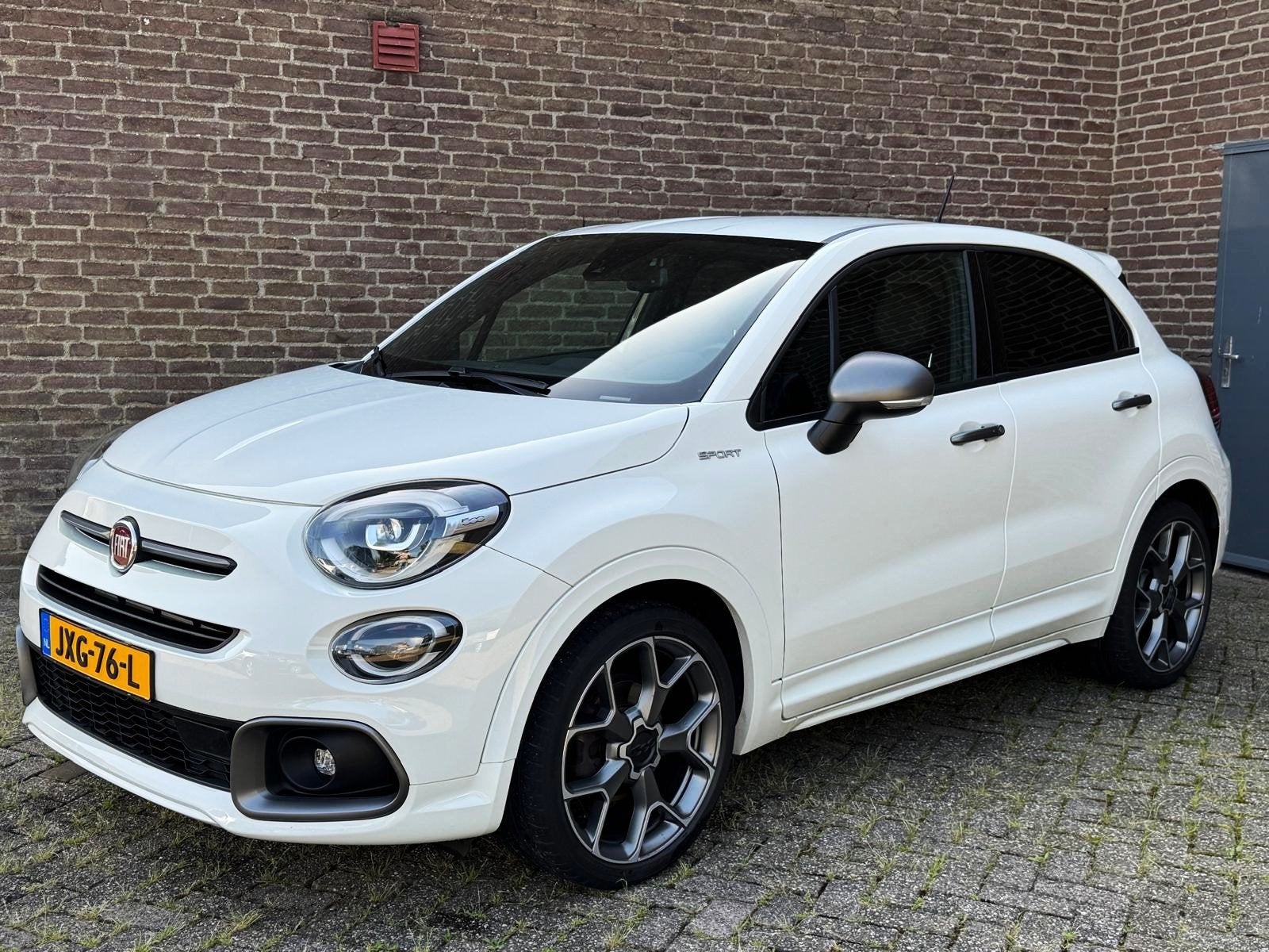 Fiat 500 X 1.0 GSE Sport Carplay Camera Led Keyless Stoelver, Auto's, Voorwielaandrijving, 500X, Wit, Leder