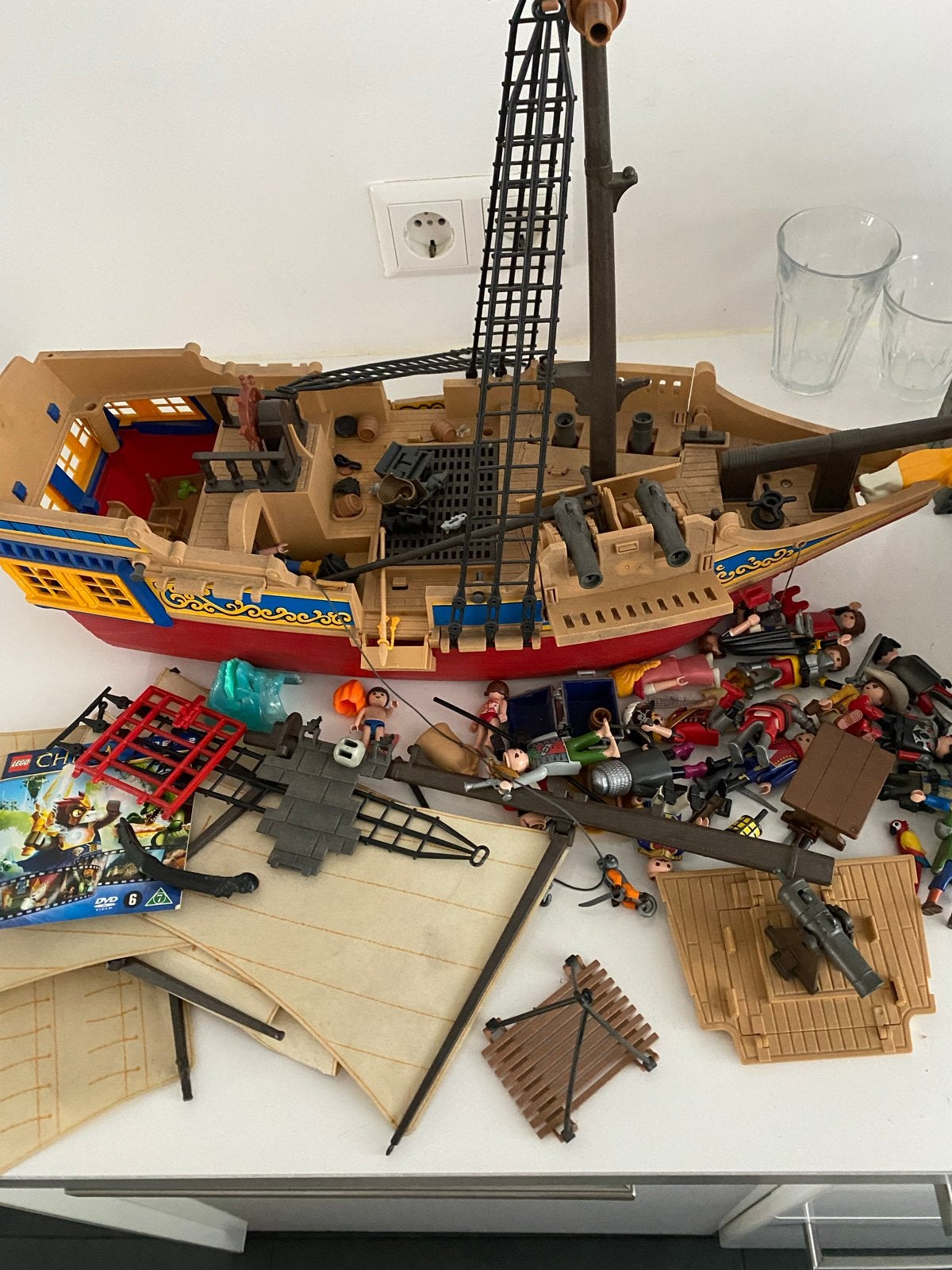 Playmobil Piratenschip, Draak & Kasteel - Complete Set, Kinderen en Baby's, Speelgoed | Playmobil, Ophalen, Pirates, Gebruikt