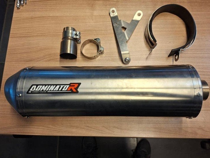 Dominator uitlaatdemper mp3 400lt mp3 500, Motoren, Onderdelen | Overige, Verzenden