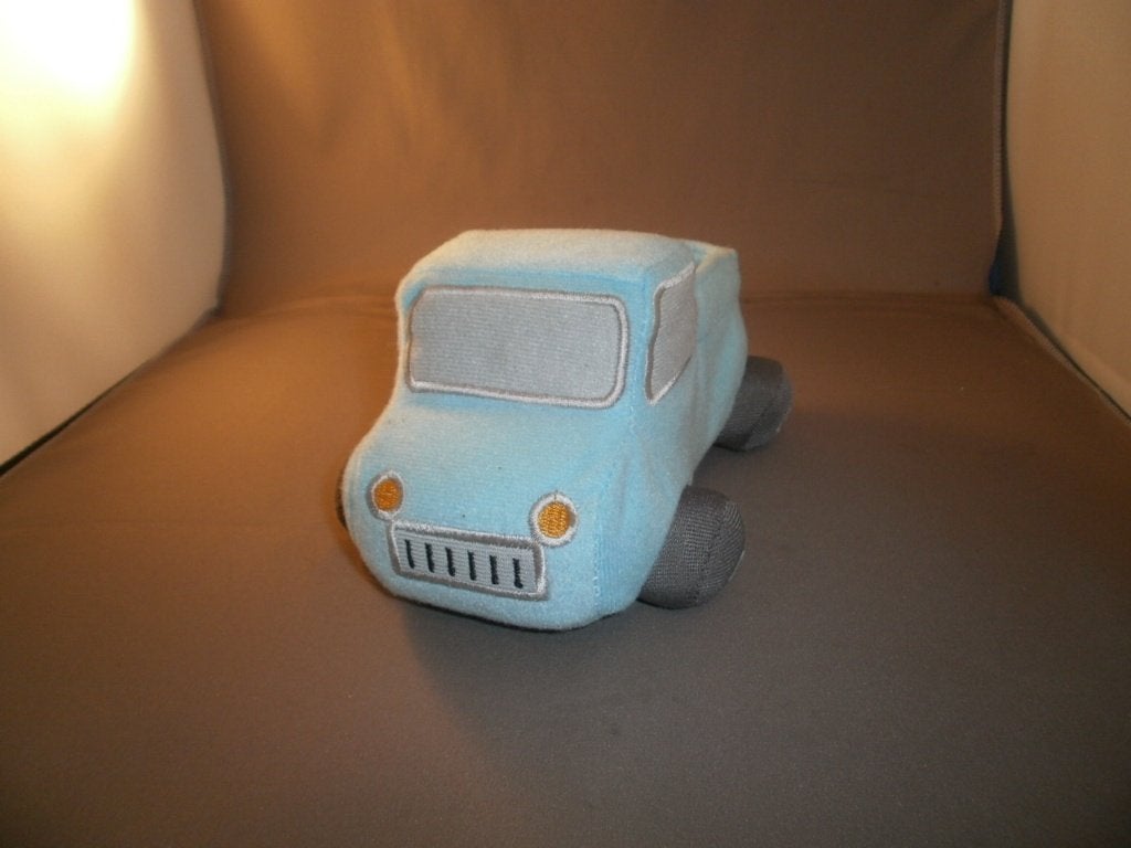 auto knuffel blauw grijs donker grijze wielen 16x12 cm van, Kinderen en Baby's, Speelgoed | Knuffels en Pluche, Overige typen