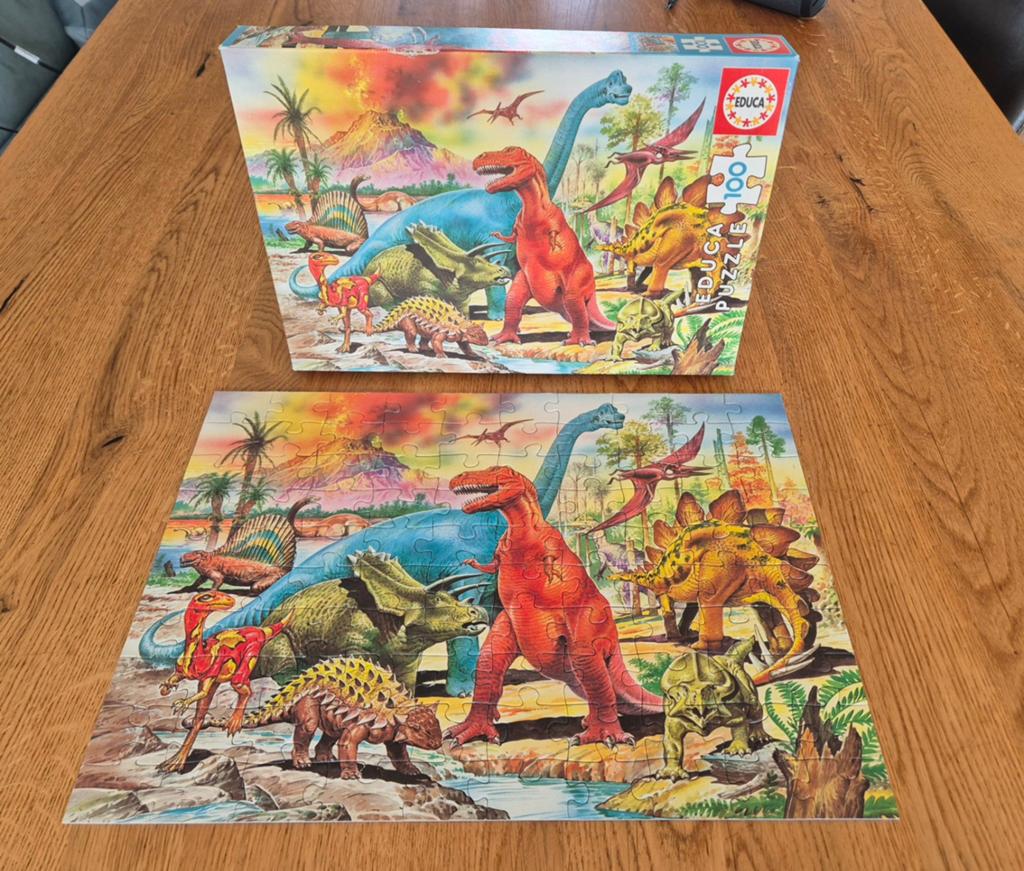 Dinosaurus puzzel van 100 stukjes, Ophalen of Verzenden, Meer dan 50 stukjes, 6 jaar of ouder
