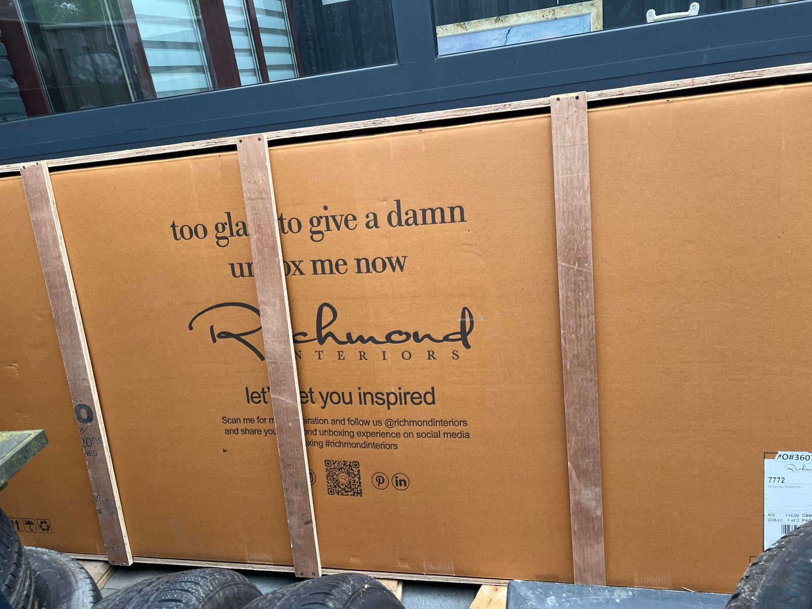 Richmond Mayfield eettafelblad – 230 cm, Huis en Inrichting, Ophalen, Overige materialen, 50 tot 100 cm, Vijf personen of meer