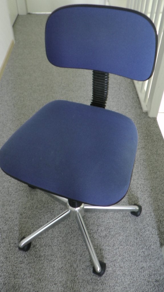 bureaustoel blauw, Ophalen, Gebruikt, Blauw, Bureaustoel