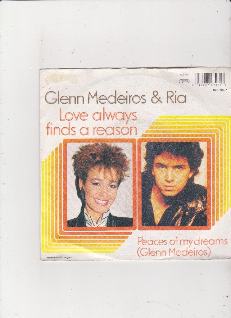 Single Glenn Medeiros & Ria - Love always finds a reason, Ophalen of Verzenden, Gebruikt, 7 inch