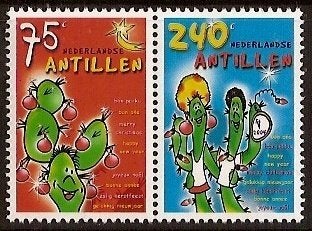 Nederlandse Antillen 1473a/b postfris Decemberzegels 2003, Ophalen of Verzenden, Postfris