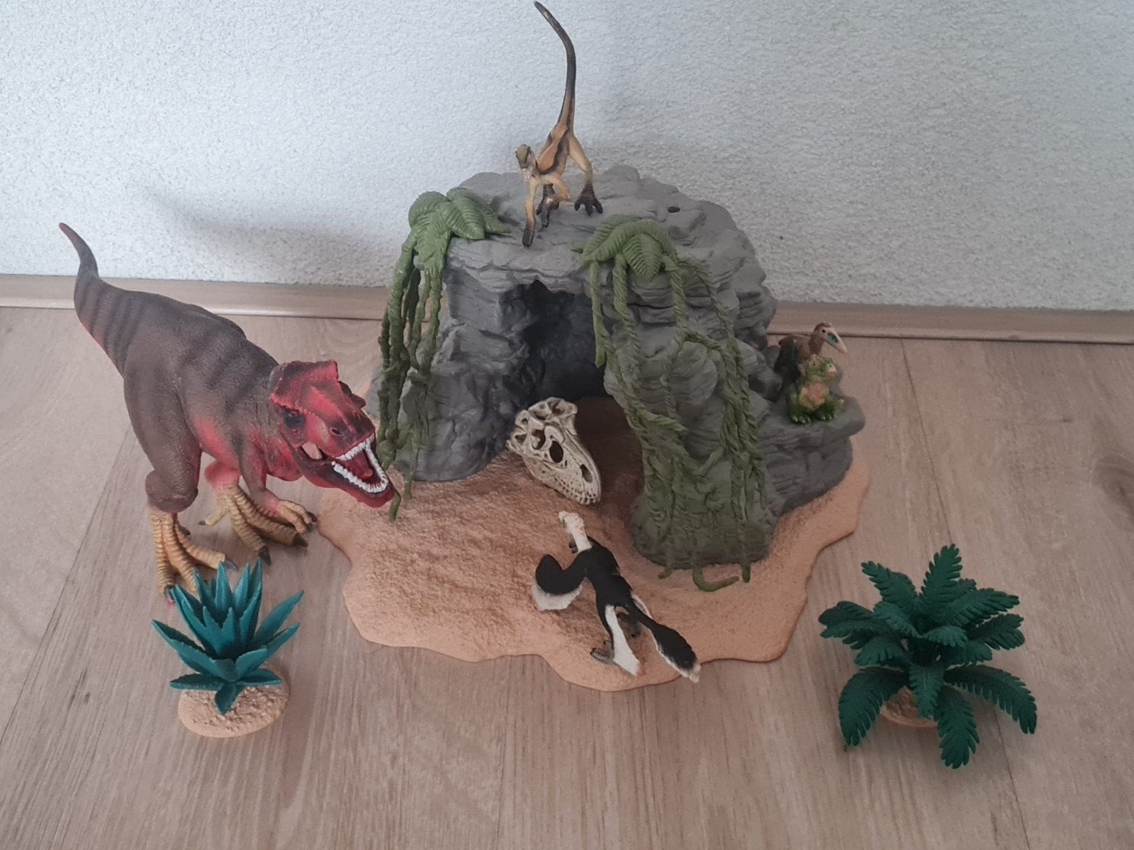 Schleich Dinosaurus Grot Speelset met Figuren, Ophalen, Zo goed als nieuw