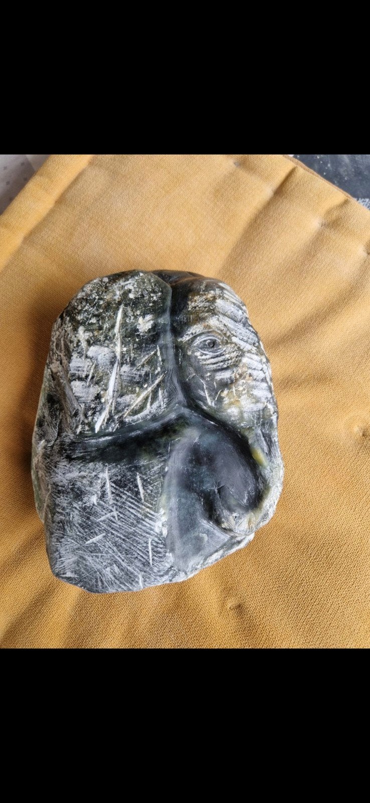 olifanten kop in speksteen gegrafeert, Ophalen of Verzenden