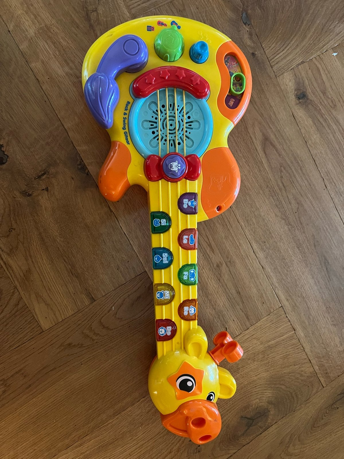 VTech Rock & Swing Gitaar - Muzikaal Speelgoed, Ophalen of Verzenden, Gebruikt, Overige typen, Met licht
