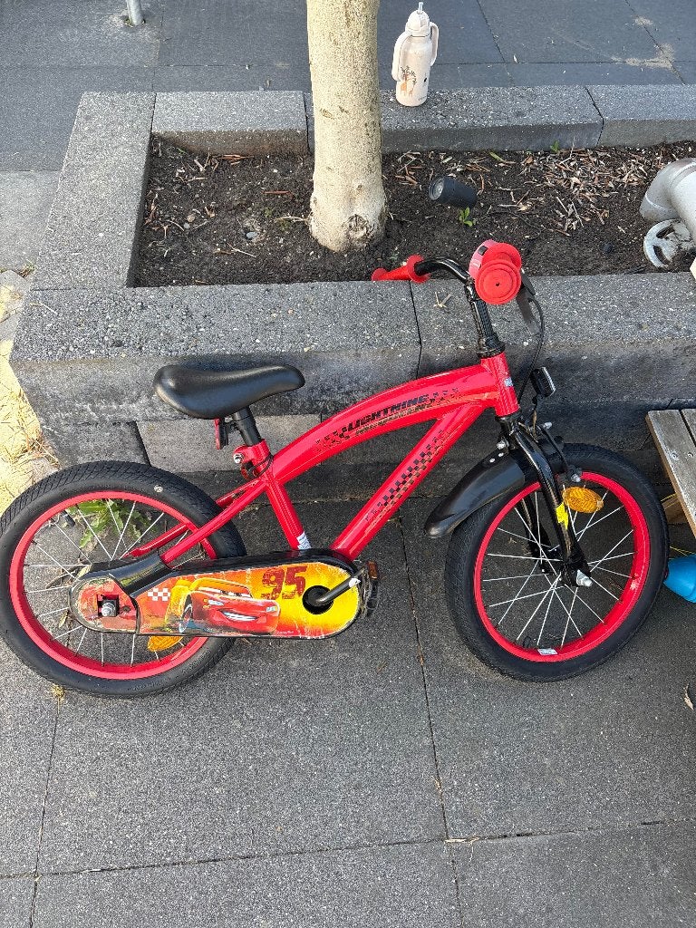 Cars fiets met zijwielen, Ophalen, Gebruikt, Terugtraprem, 16 tot 20 inch