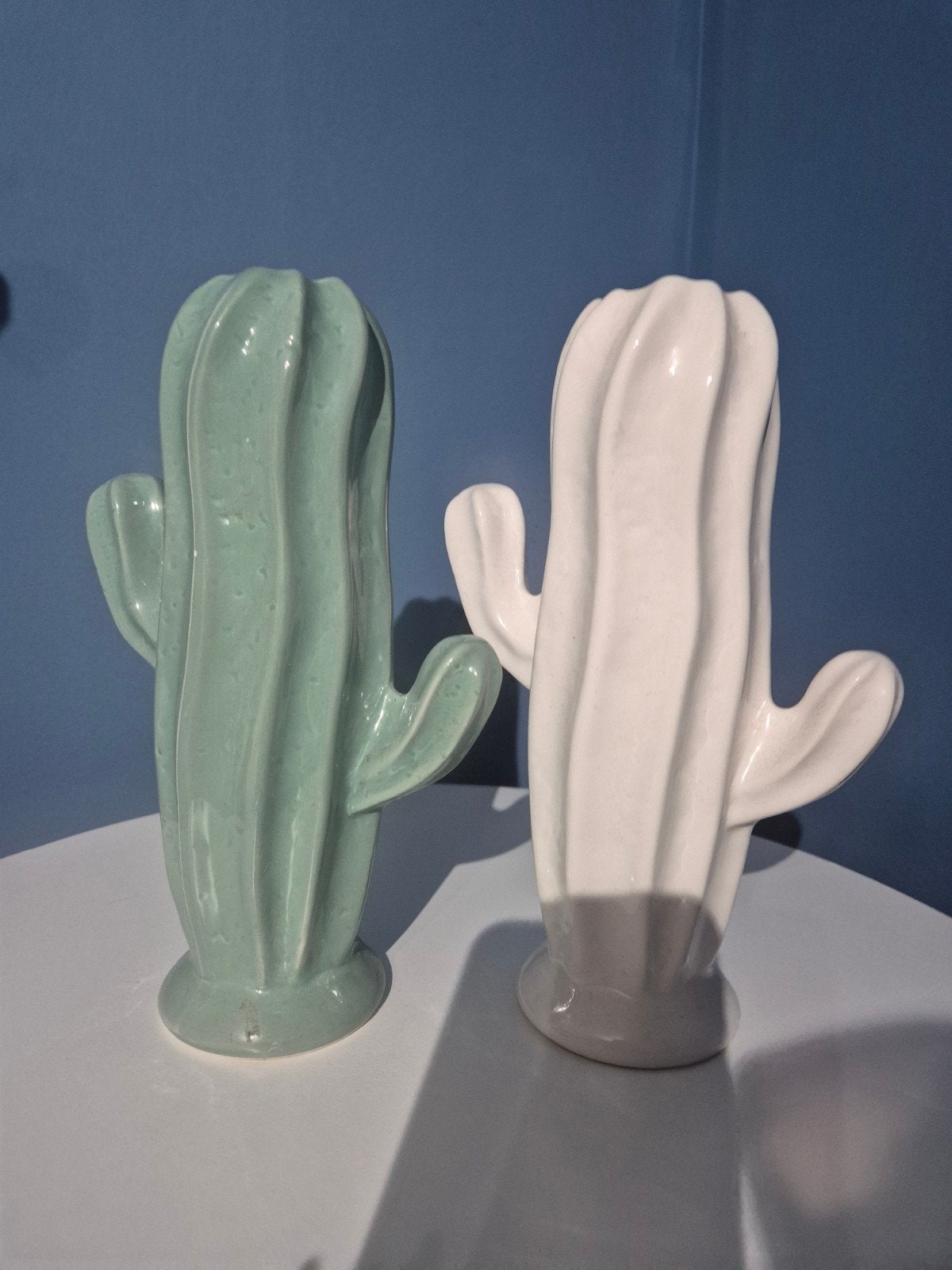 Decoratieve Cactus Beelden - Keramiek, Meerkleurig, Ophalen of Verzenden, Zo goed als nieuw, Modern