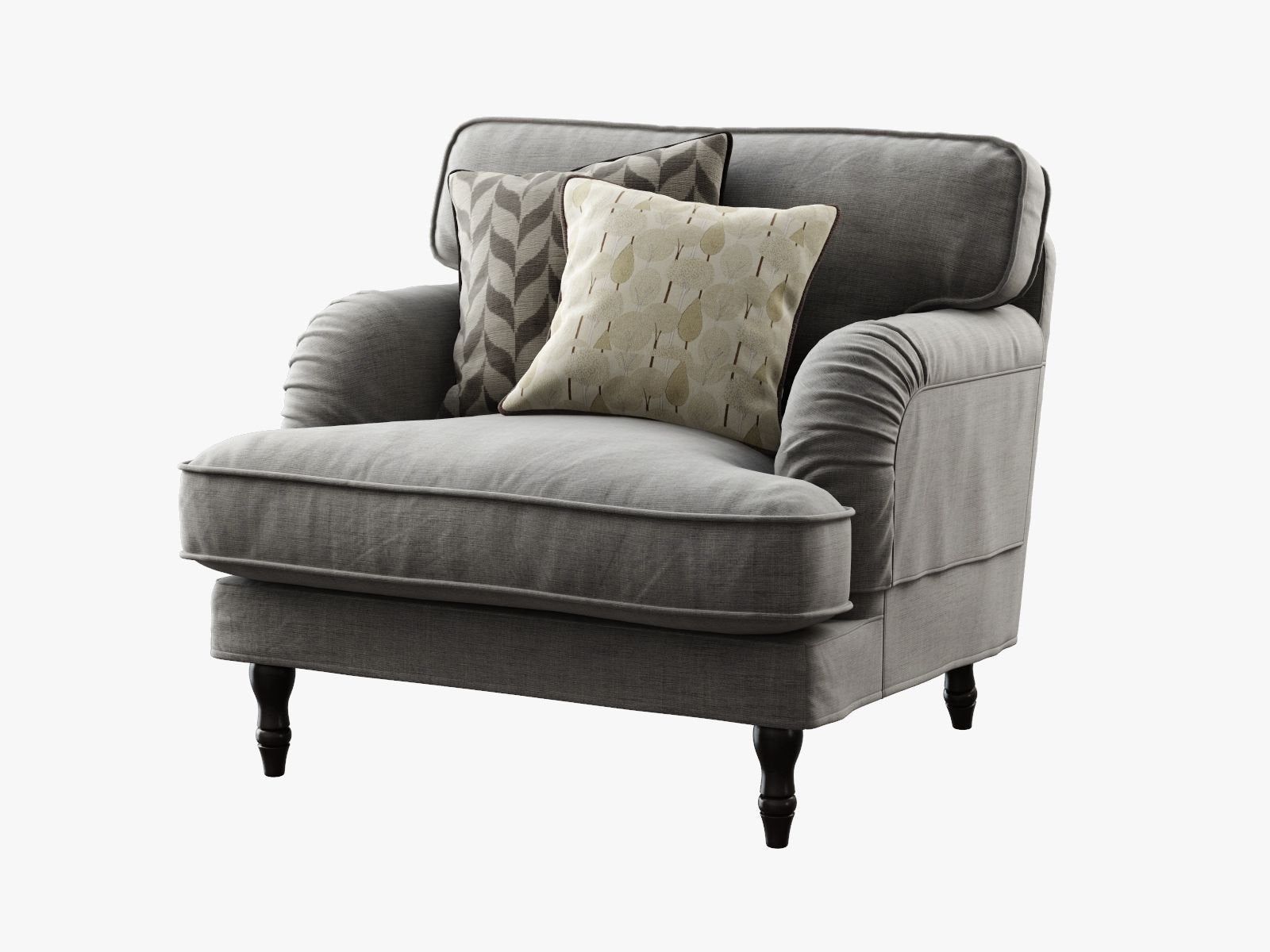 IKEA Stocksund Fauteuil Grijs/Bruin - Zo goed als nieuw, Ophalen, Zo goed als nieuw, Stof, 75 tot 100 cm