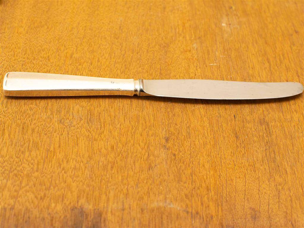 Gero 10 verzilverde broodmessen 37226, Ophalen of Verzenden, Gebruikt, Rvs of Chroom