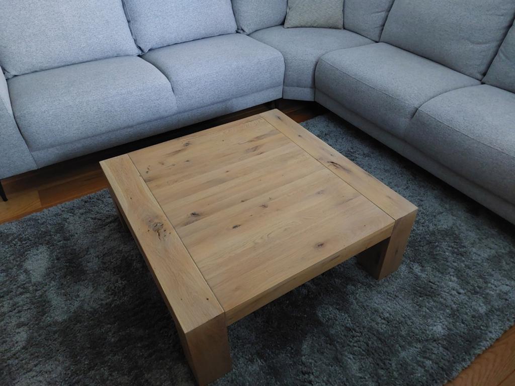 Eikenhouten salontafel van Pronto, Huis en Inrichting, Tafels | Salontafels, Ophalen, 50 tot 100 cm, 50 tot 100 cm, Zo goed als nieuw