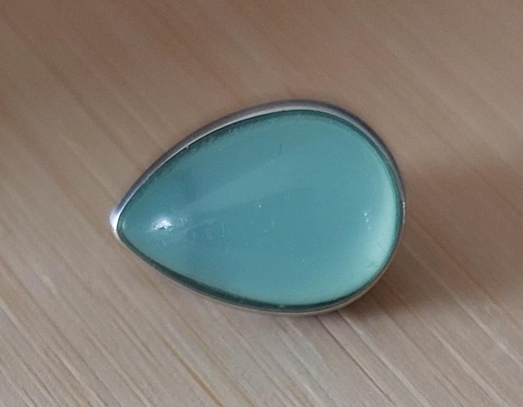 Melano  zilveren twisted blauwe zetting, Ophalen of Verzenden, Zo goed als nieuw, Blauw, Overige materialen