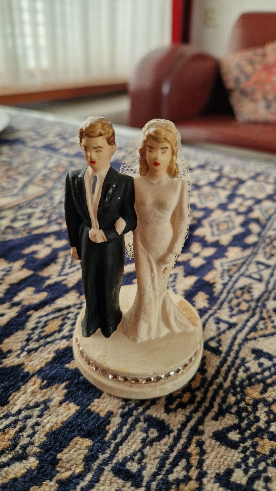 Vintage Bruidspaar Beeldje - Taarttopper, Ophalen, Gebruikt