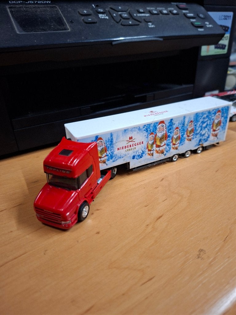 Herpa Scania T 550 Niederegger, Ophalen of Verzenden, Zo goed als nieuw, Bus of Vrachtwagen, Herpa