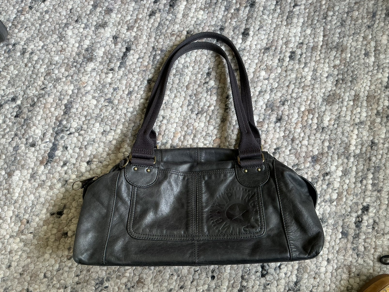 Kipling leren handtas zwart, Ophalen, Zo goed als nieuw, Bruin, Handtas