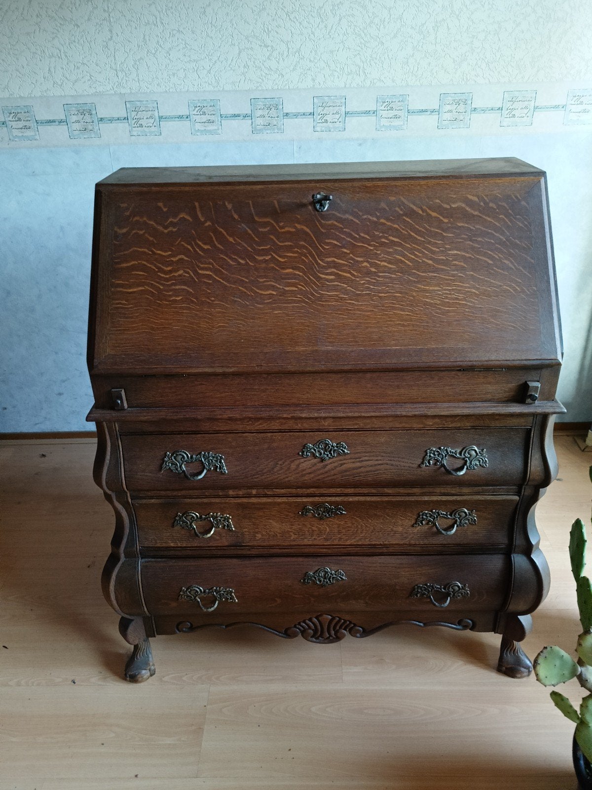Antiek eikenhouten secretaire gratis af te halen, Antiek en Kunst, Ophalen
