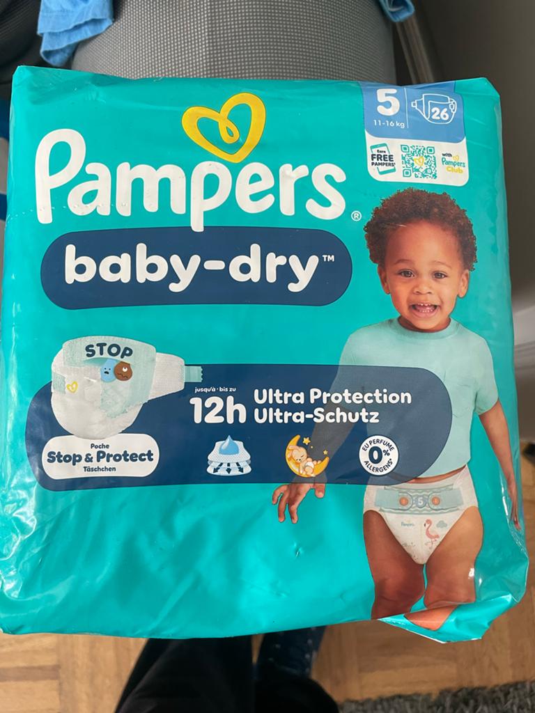 Pampers Baby-Dry luier maat 5 (26 stuks) ongeopend, Ophalen of Verzenden, Nieuw