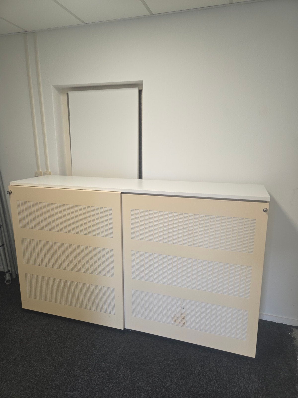 Metalen archiefkast / roldeurkast 200 cm breed – afsluitbaar, Huis en Inrichting, Ophalen, Gebruikt, 100 tot 150 cm, 200 cm of meer