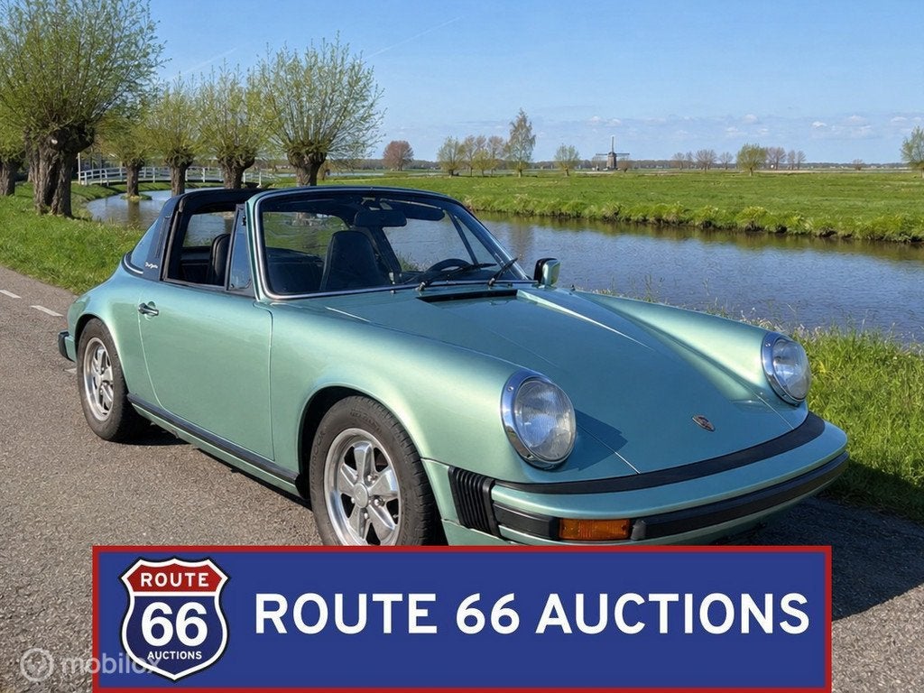 Porsche 911 S Targa | 1976 | Route 66 Auctions, Auto's, Oldtimers, Overige carrosserieën, Zwart, Bedrijf, Porsche