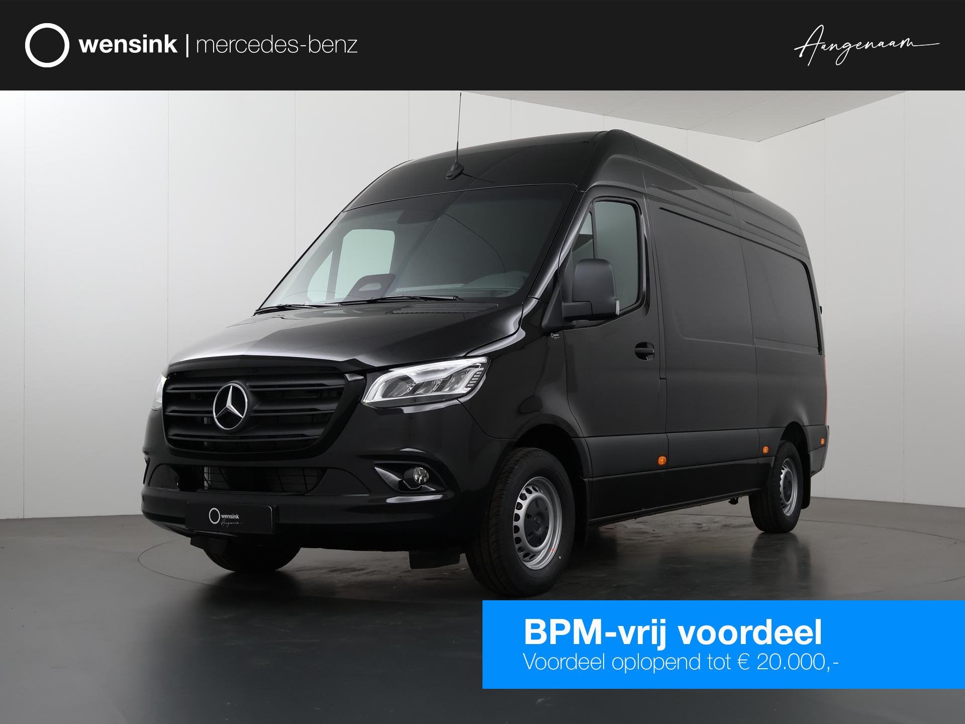Mercedes-Benz Sprinter 319 L2H2 RWD SELECT | BPM VRIJ | LED, Automaat, Zwart, Bedrijf, Diesel