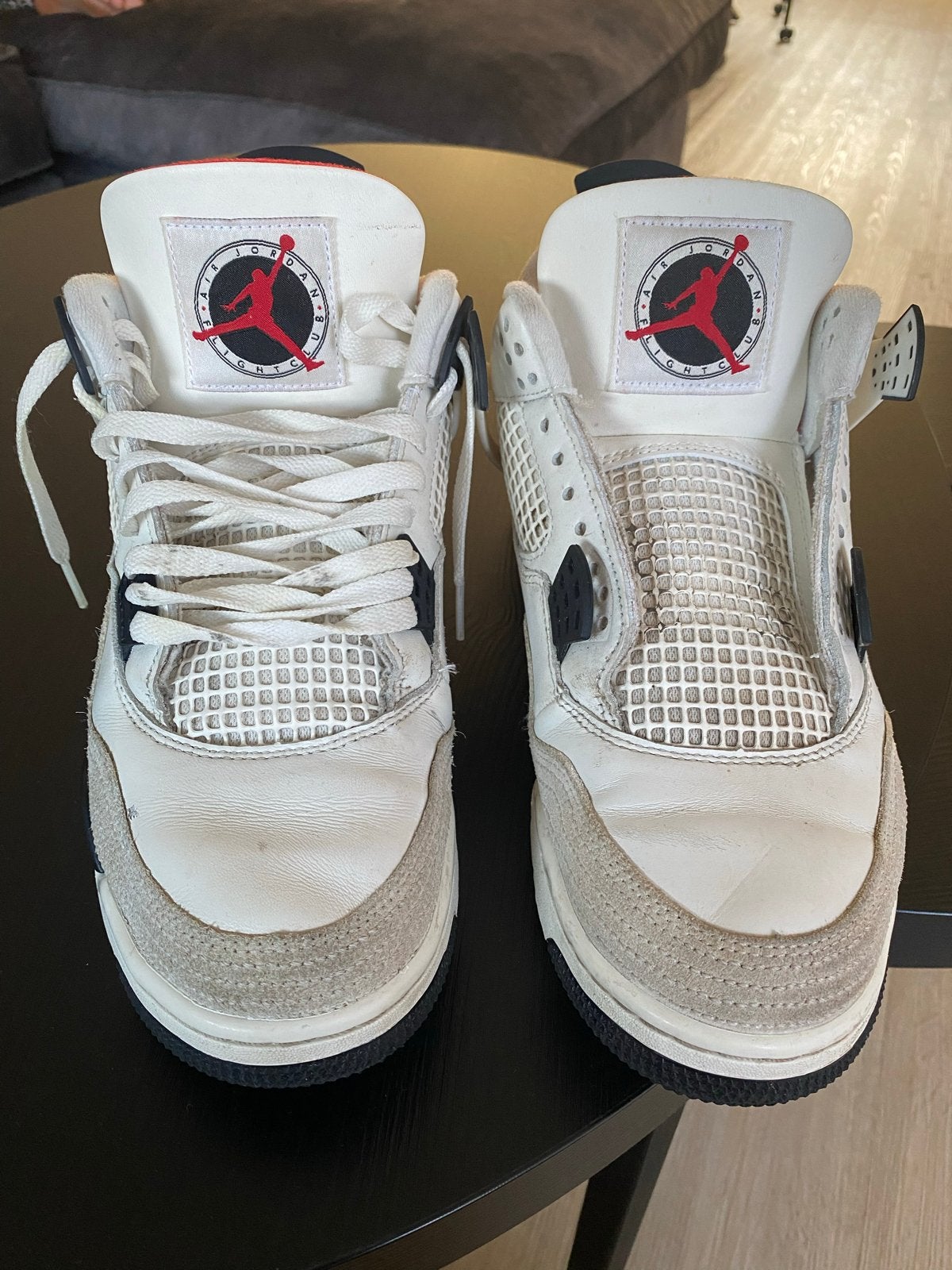 Nike Air Jordan 4 Retro OGFC unisex black/univ red, Kleding | Heren, Schoenen, Ophalen of Verzenden, Zo goed als nieuw, Wit, Sneakers of Gympen