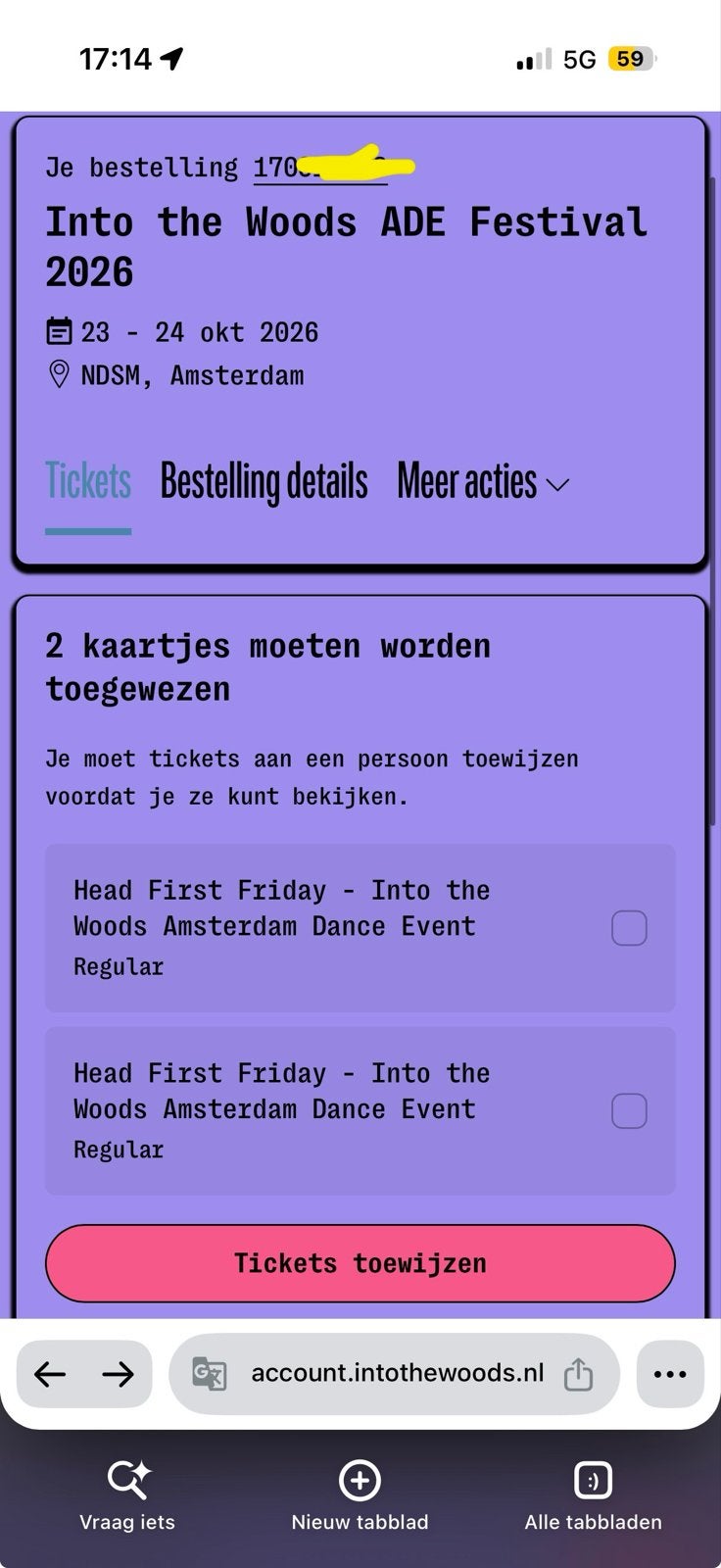 2x In To The Woods ADE 2026 Friday, Twee personen