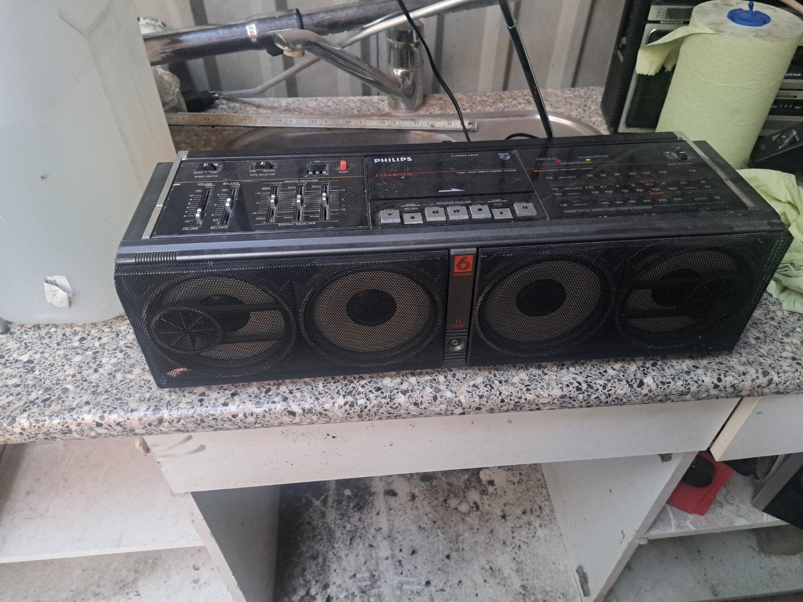 t.k. philips radio cassette, Ophalen of Verzenden, Gebruikt, Radio