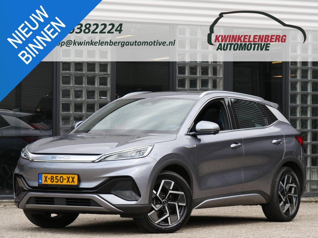 BYD ATTO 3 60kWH PANORAMADAK/ LEER/ 360° CAMERA/ NL-AUTO 1S, Auto's, BYD, Gebruikt, Blauw, Automatische klimaatregeling, SUV of Terreinwagen