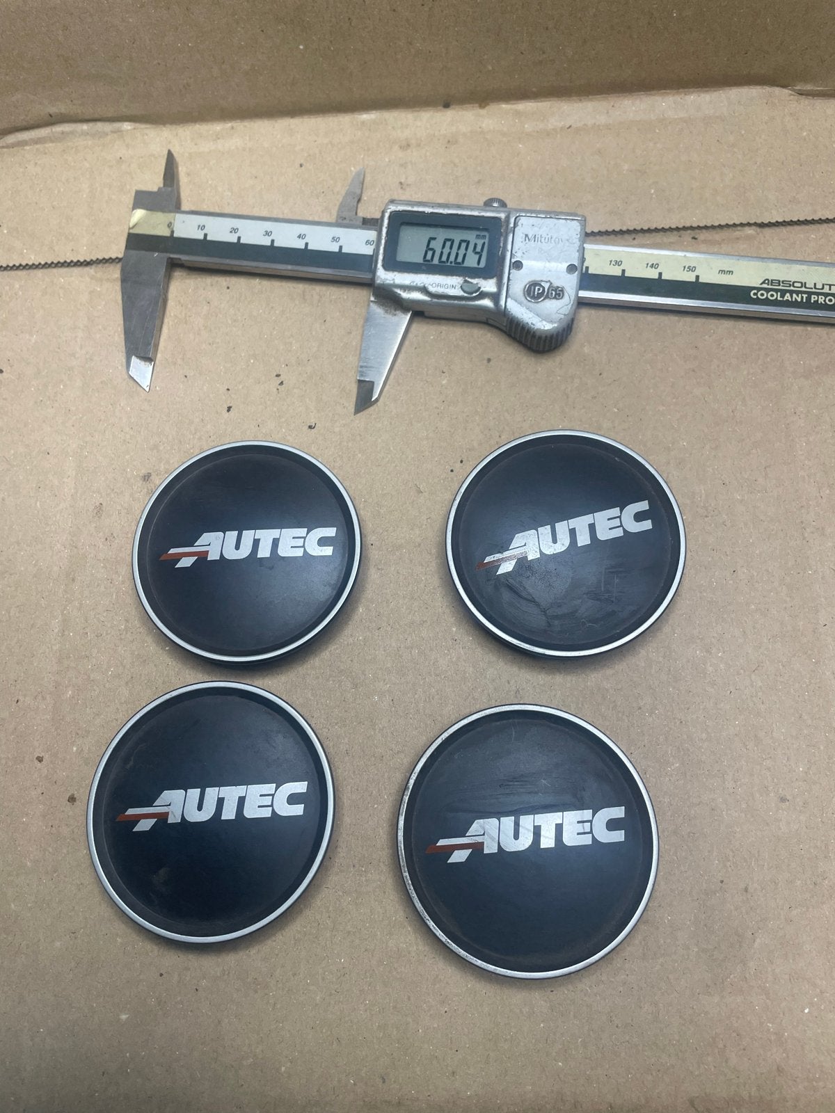 60mm Autec Naafdoppen Matzwart - Set van 4, Auto diversen, Ophalen of Verzenden, Gebruikt