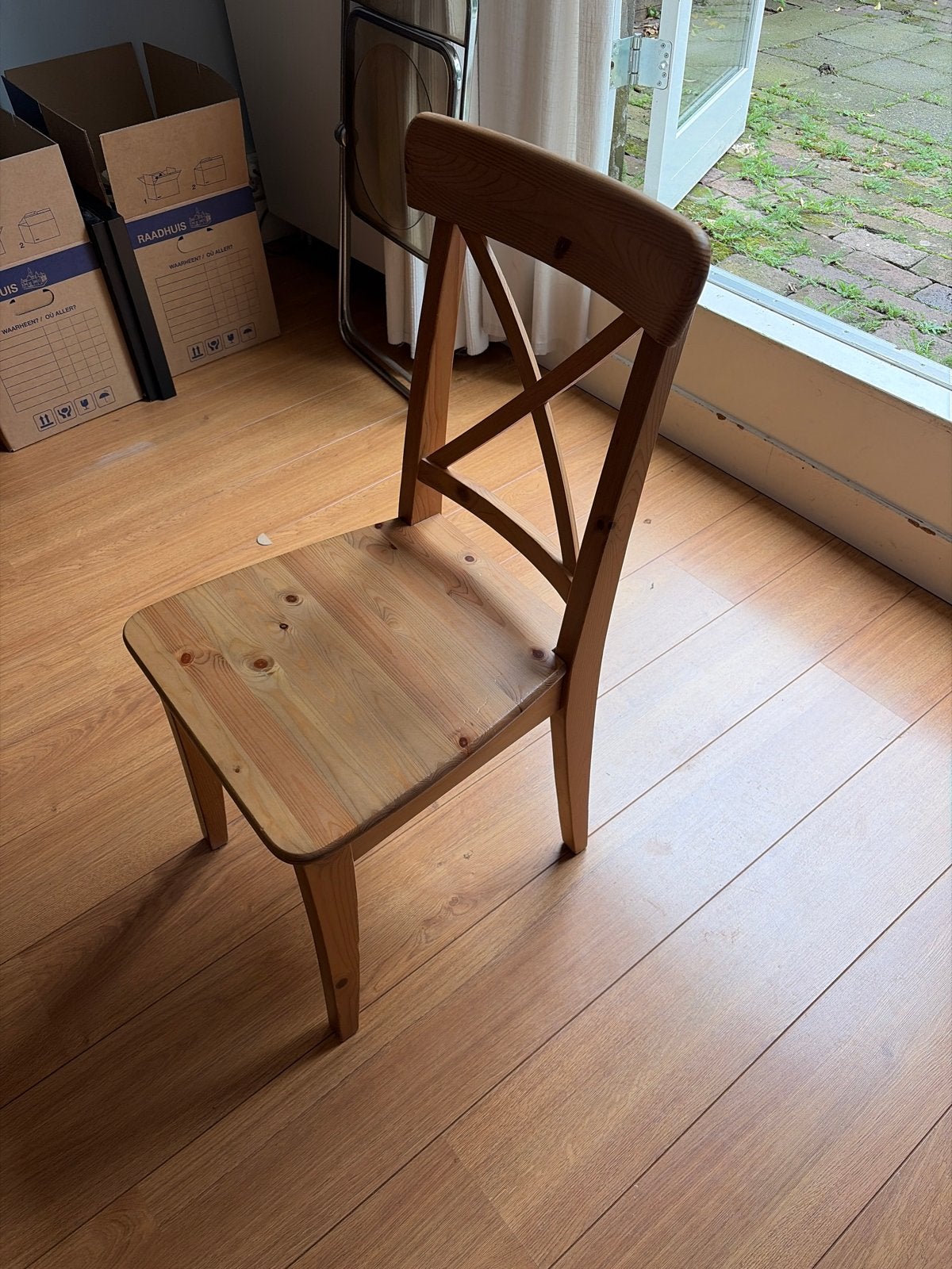 IKEA Houten eetkamerstoel, Ophalen, Gebruikt, Bruin, Vijf, Zes of meer stoelen