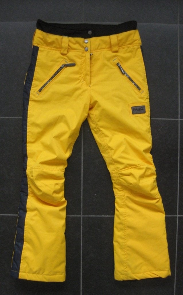 Rehall skibroek, geel, enjoy the ride, maat 38, Kleding | Dames, Rehall, Ophalen of Verzenden, Zo goed als nieuw, Broek