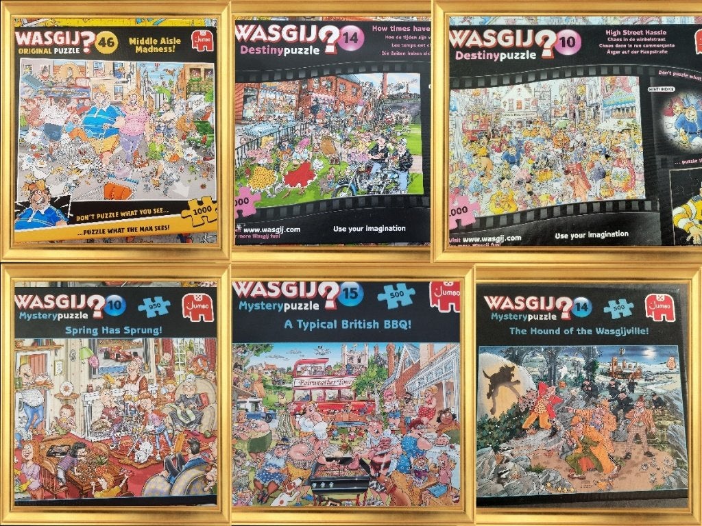 6 wasgij puzzels, Ophalen of Verzenden, 500 t/m 1500 stukjes, Zo goed als nieuw, Legpuzzel