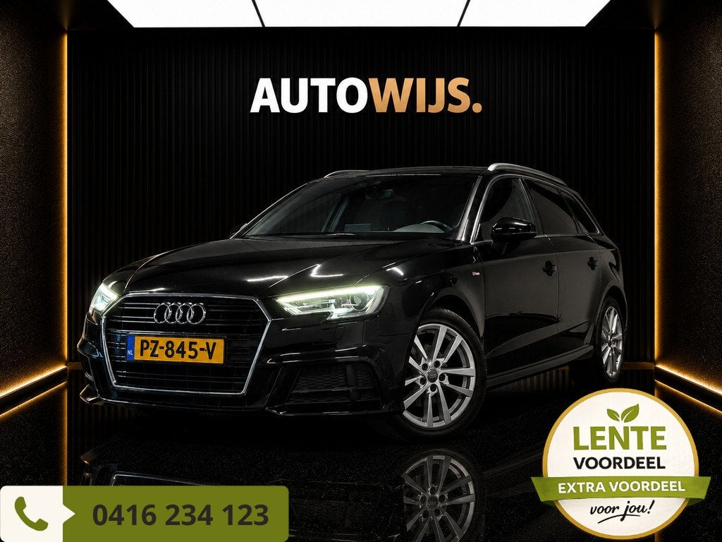 Audi A3 Sportback 1.0 TFSI Design Pro Line Plus|S-LINE|NAVI|, Stof, Gebruikt, Zwart, Origineel Nederlands