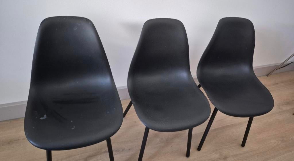 3x zwarte stoel kind/ peuter, Ophalen, Gebruikt, Zwart, Twee