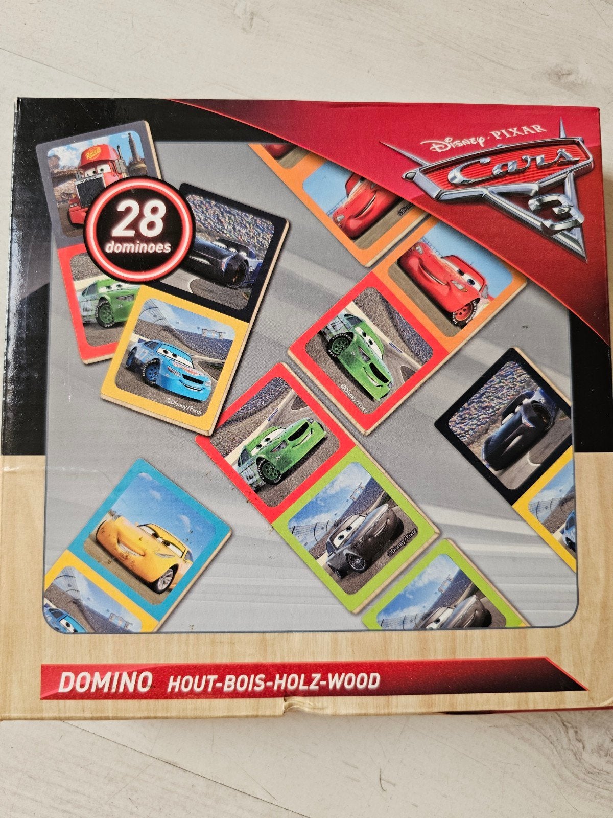 NIEUW houten domino CARS, Ophalen of Verzenden, Zo goed als nieuw
