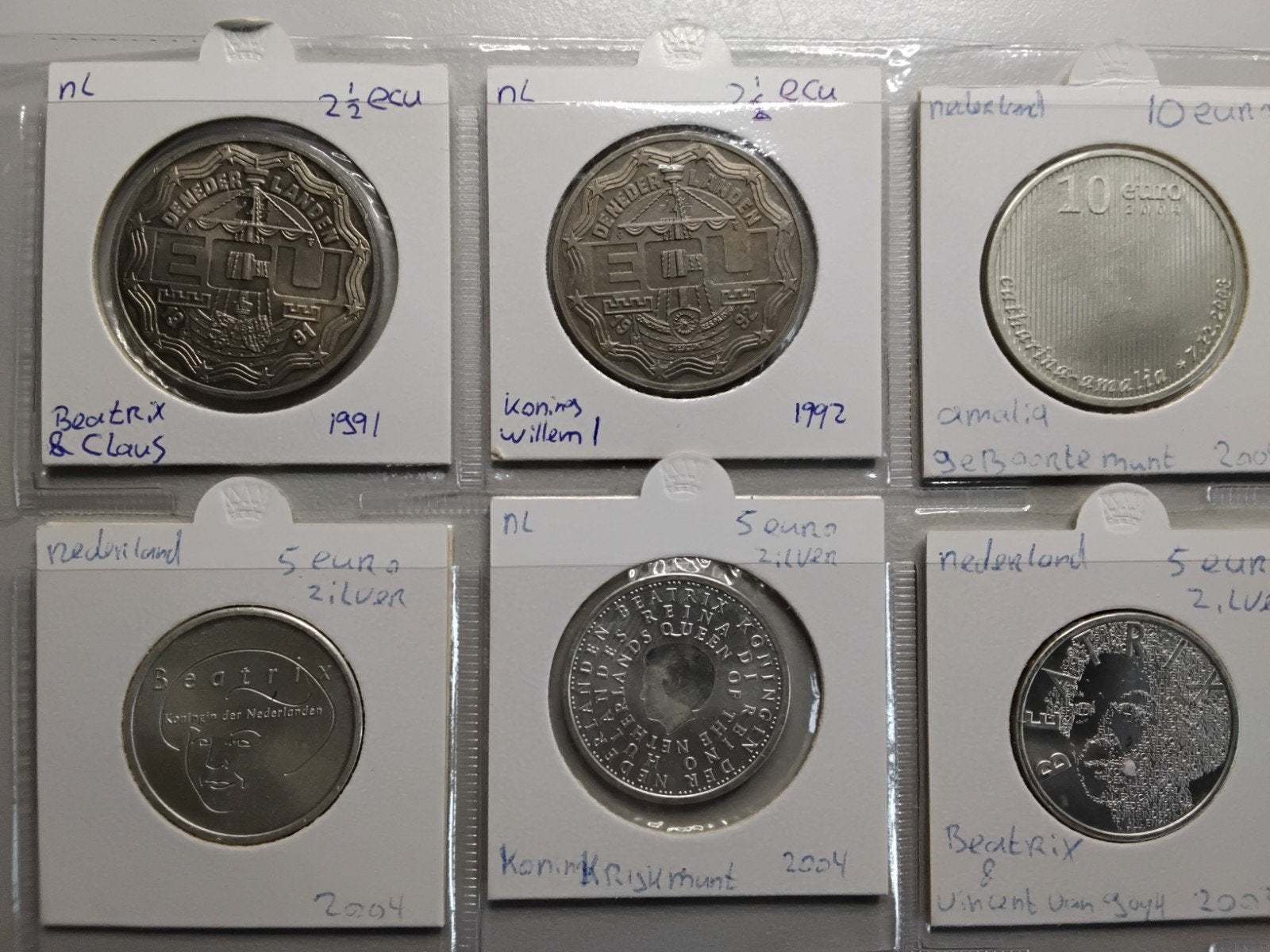 Diverse Nederlandse herdenkingsmunten - Zilver, Postzegels en Munten, Setje, Koningin Beatrix, Zilver, Euro's