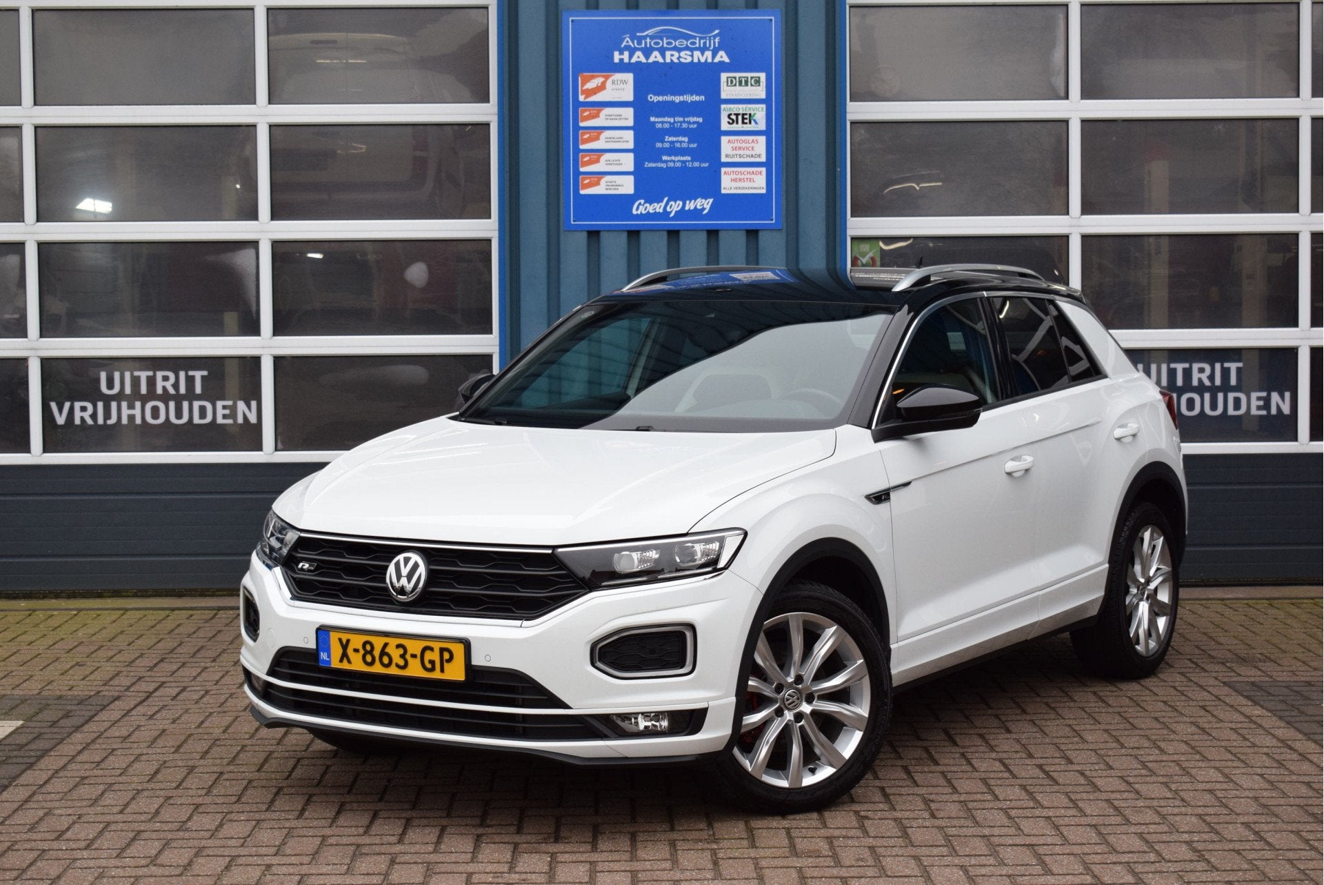 Volkswagen T-Roc 1.5 TSI Sport Business R-line Achteruitrij, 150 pk, Leder en Stof, Wit, Bedrijf