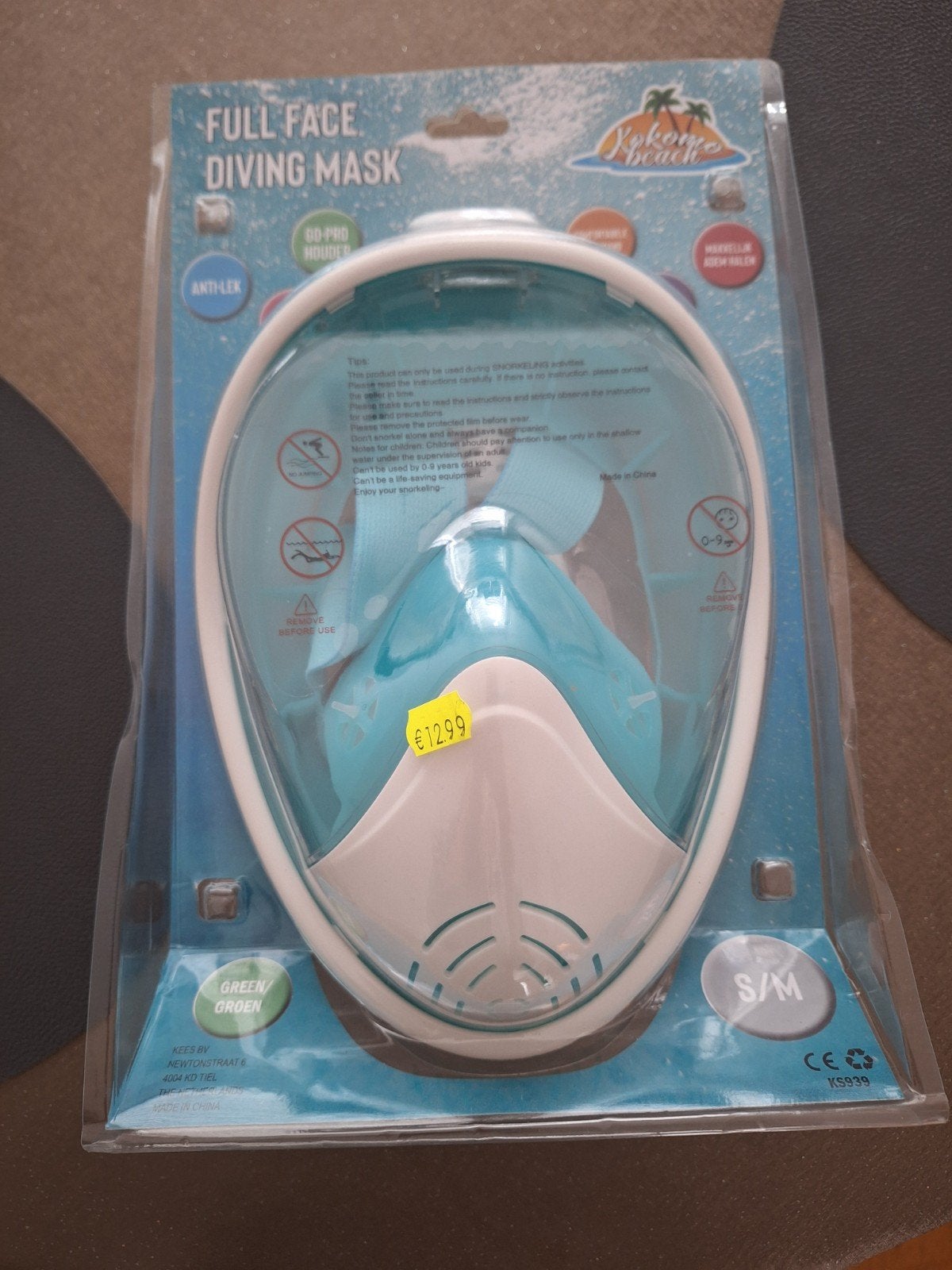 Volgelaats Duikmasker Snorkelmasker S/M Nieuw, Ophalen of Verzenden