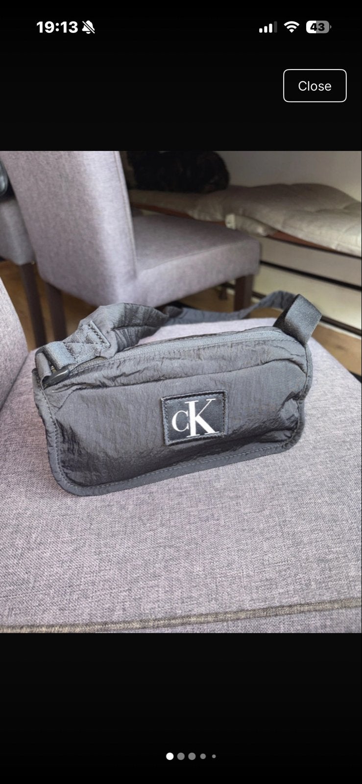 Calvin Klein Jeans kleine schoudertas zwart origineel nylon, Ophalen of Verzenden, Zo goed als nieuw, Zwart, Schoudertasje